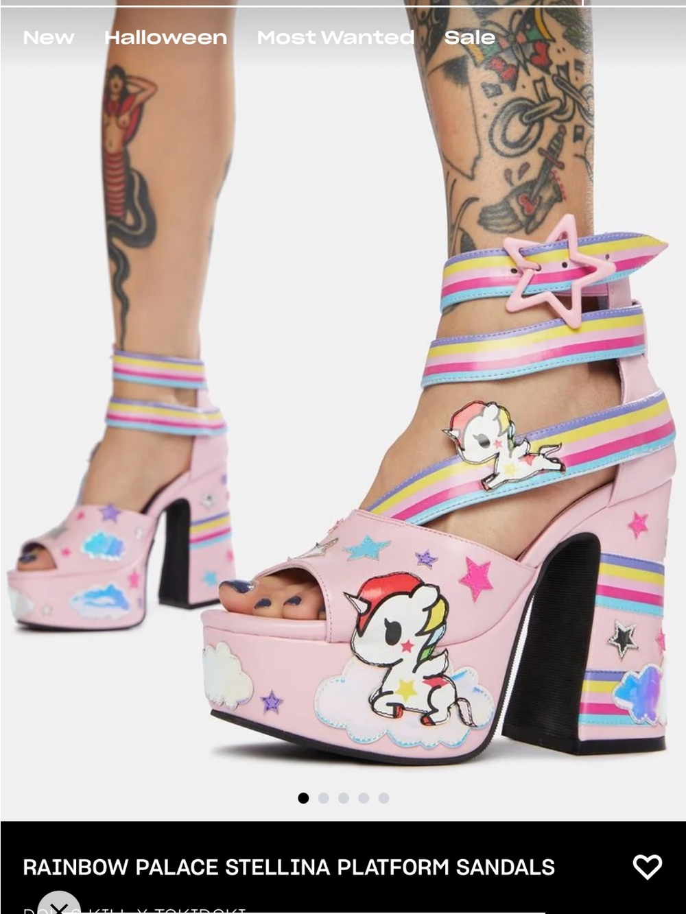 Dolls Kill x Tokidoki Rainbow Palace Stellina Platform Sandals